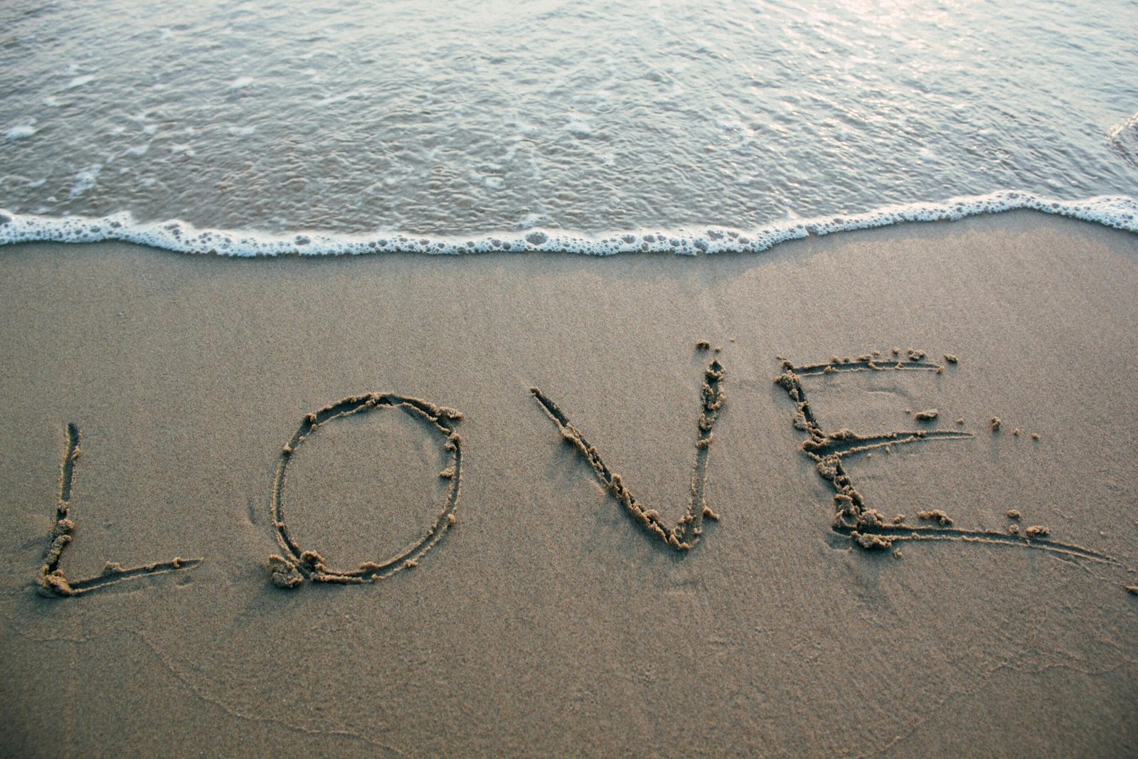 Love written on sand