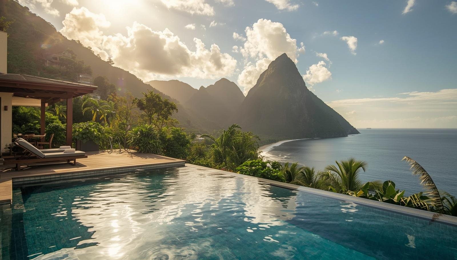 Ladera Resort luxury open-air suite overlooking the Pitons