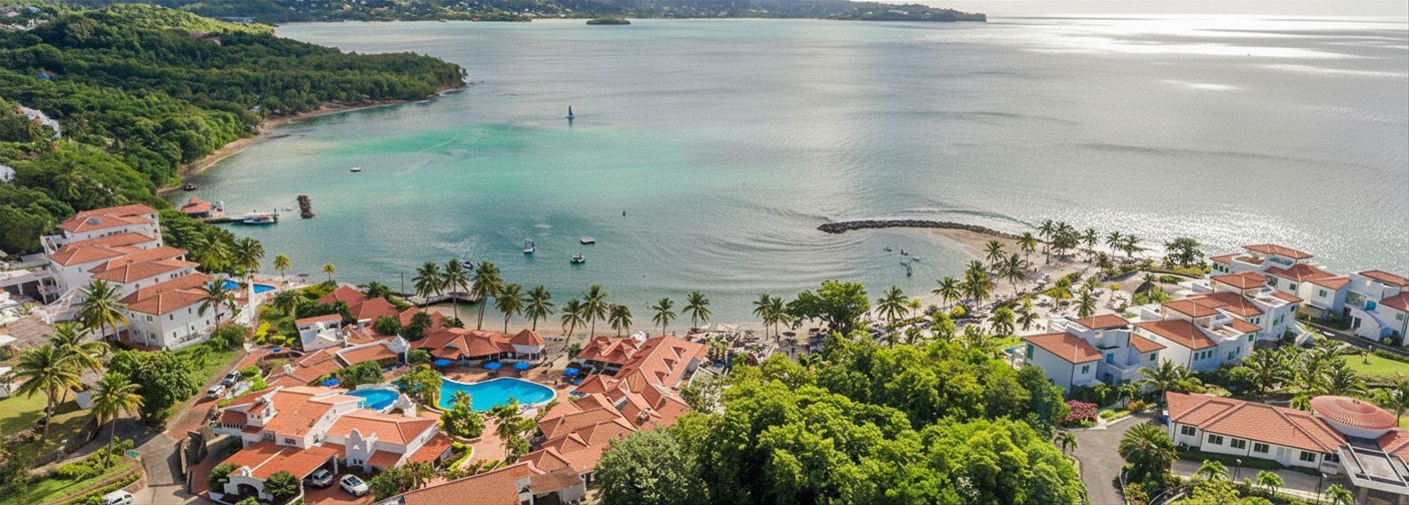 Windjammer Landing Villa Beach Resort overlooking the Caribbean Sea